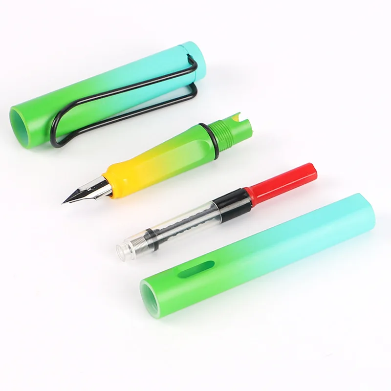 2021 New Fountain Pen Fashion Popular Plastic Colorful Classic Business Gift Ink Pens Nice Office Pen Gift Gradient Color