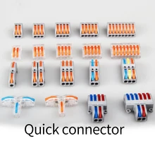Conector de cabl mini conectores de cabo de fio rápido universal condutor compacto mola de emenda conector de fiação push-in terminal
