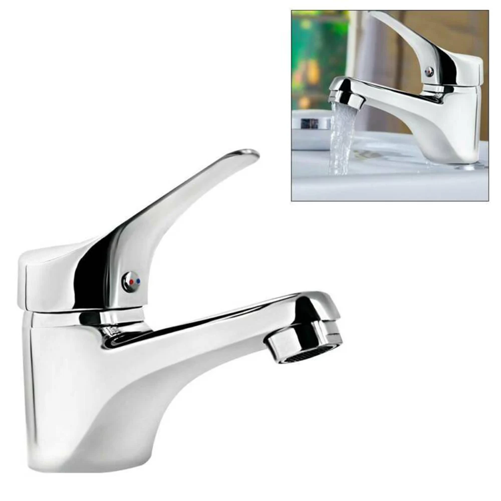 Хромированный смеситель для раковины однорычажный кран ванной комнаты