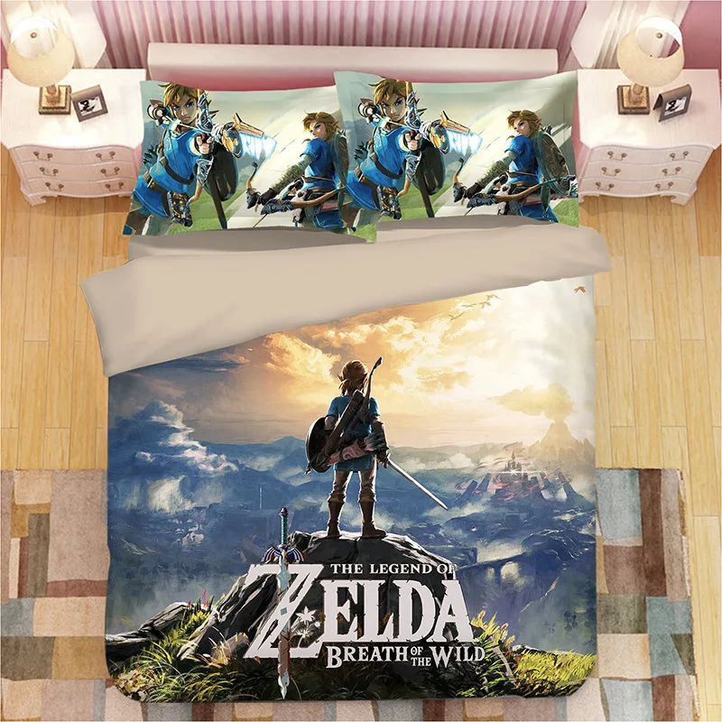 3D Легенда о Zelda Комплект постельного белья пододеяльники наволочки аниме один для всех Утешитель постельные принадлежности s постельное белье