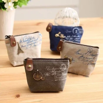 

1 PC Mini Retro Nostalgic Coin Purse Linen Money Wallet Coin Pocket Purse Wallet Women Girls Little Coin Purse Dropship New