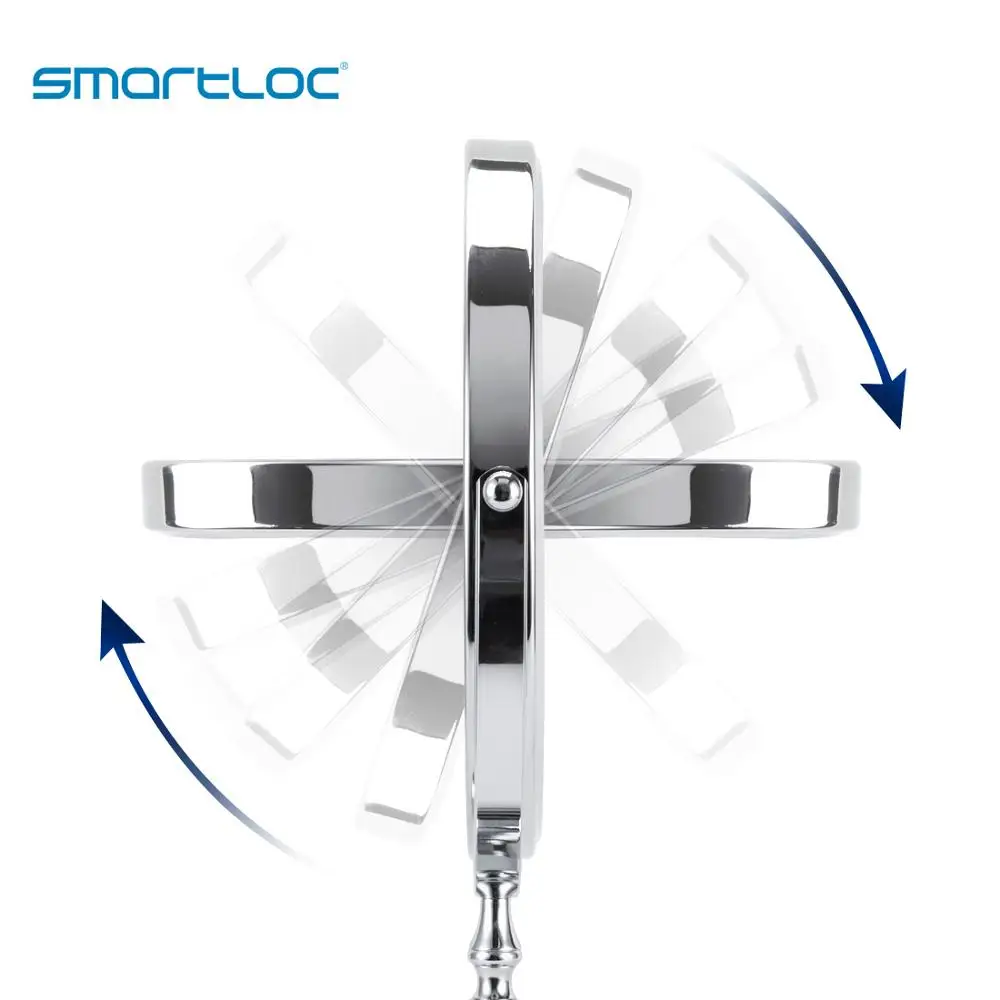Smartloc 20 см 2 лица 7X железная подставка круглое зеркало в ванную комнату для ванной