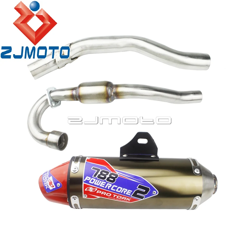 Грязный мотоцикл мотокросса глушитель полная система для Honda CRF150F CRF230F CRF150 CRF230 2003- эндуро выхлопной трубы глушителя