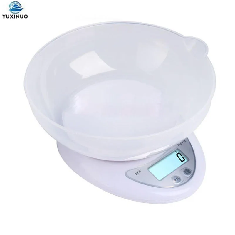 

WH-B05 Kitchen Scale 5KG/1g or 1KG/0.1g LCD Cooking Measuring Electronic Digital Scale Balance Weight Scale with Food Tray Bowl