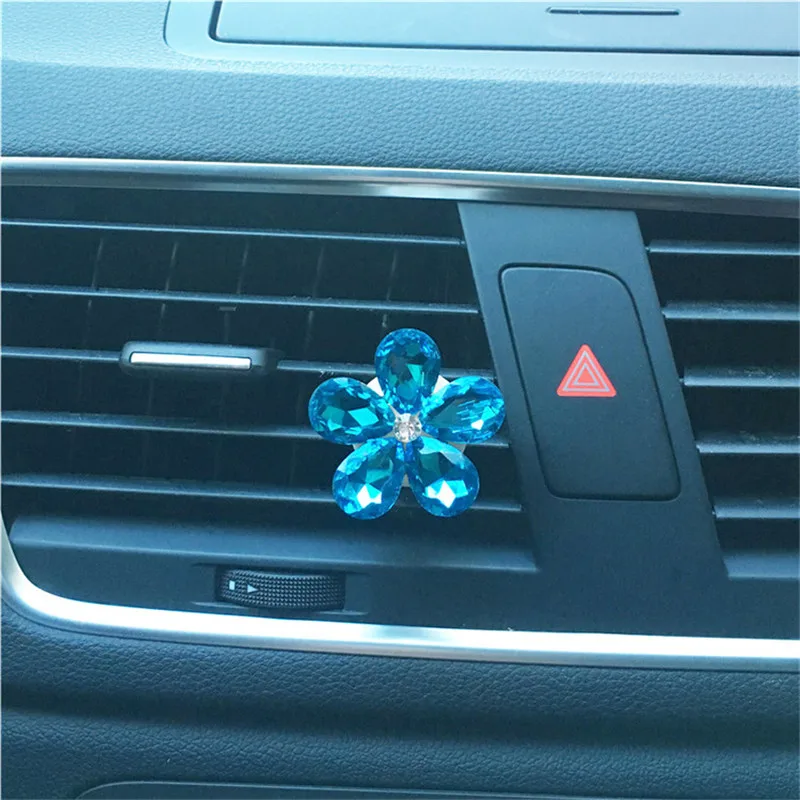 Hazy красивый хрустальный цветы автомобильный освежитель воздуха автомобильный Кондиционер украшение автомобиля-Стайлинг духи оригинас