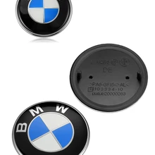 Emblema de coche de Base negra, insignia para capó delantero y trasero, 82mm, 74mm, 45mm, Logo para E46, E39, E38, E90, E60, Z3, Z4, X3, X5, X6, 51148132375