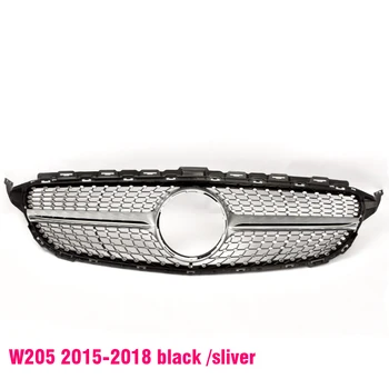 

Car Front Starry star Grill Bumper Grille For Mercedes Benz C-Class W205 2015 2016 2017 2018 styling