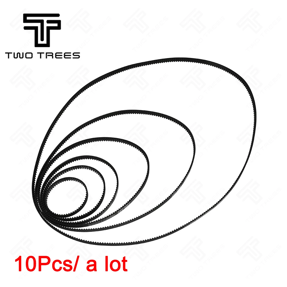 

10Pcs a lot GT2 Closed Loop Timing Belt Rubber 2GT 6mm 3D Printer Parts 110 160 200 280 400 610 852 1220mm Synchronous belt Part