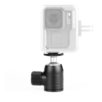 

Aluminum Alloy 360 Degree Swivel Mini Ball Head 1/4" Screw Mount for Gopro Camera Tripod Smartphone Mini Ball Head 1/4" Screw