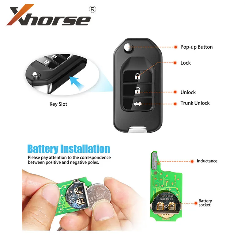 Беспроводной универсальный пульт дистанционного управления Xhorse VVDI2 для Honda Type
