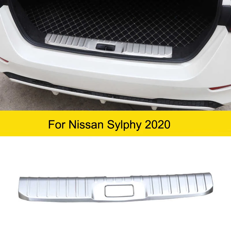 Для Nissan Sylphy 1 шт. внутренний Автомобильный багажник из нержавеющей стали задний ящик бампер педаль пластина панель Крышка автомобиля Стайлинг