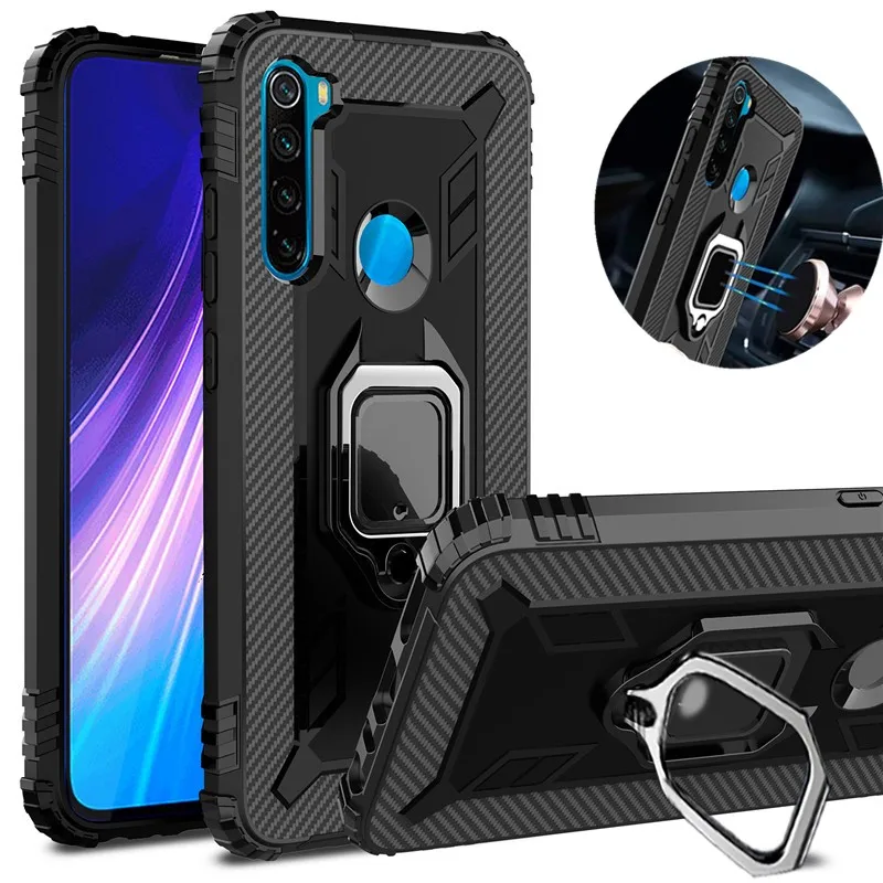 Противоударный чехол для Xiaomi Mi Note 10 Pro с магнитным кольцом держателем телефона Redmi