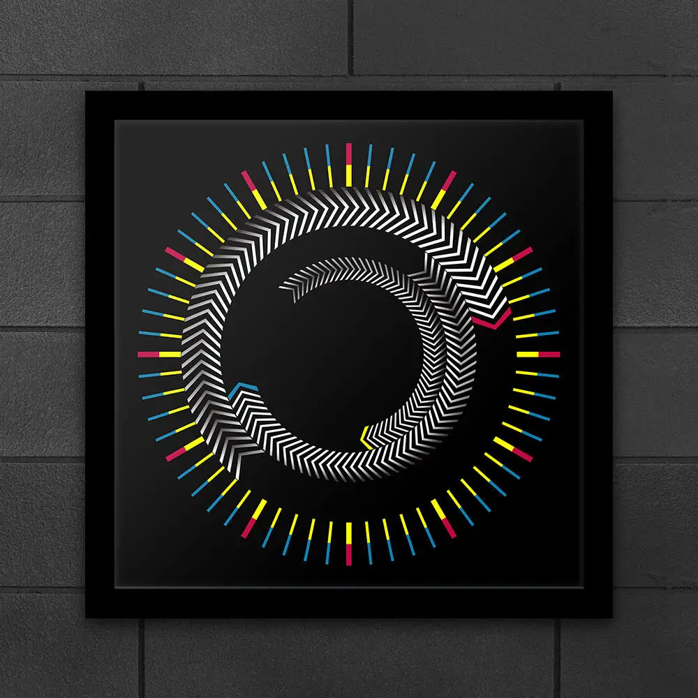 Online Neuheit Holz Zeit Rahmen Quadratischen Tisch Uhr Rotierenden Platte Pfeile Bunte Wanduhr Moderne Design Desktop Grafik Kunst Uhr