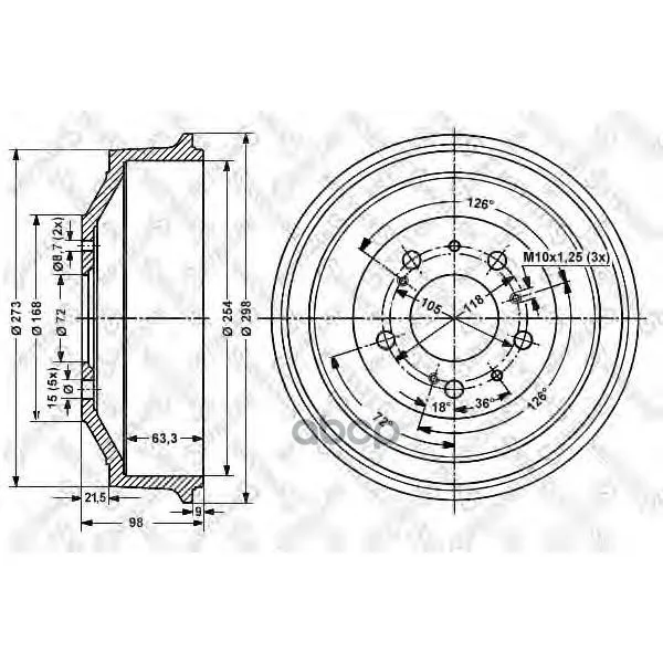 6026-9906-Sx_барабан Тормозной! Citroen C25/Jumper, Fiat Ducato 10-14 81 Stellox 60269906sx Stellox арт. 60269906SX