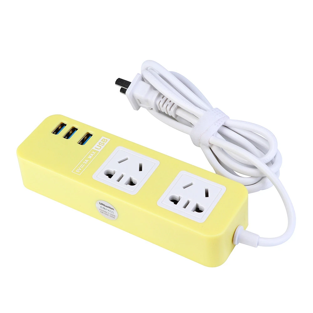 4 розетки умный блок питания с 3 usb-портами универсальная Домашняя электроника быстрая зарядка розетка США штепсельное гнездо для шнура удлинителя