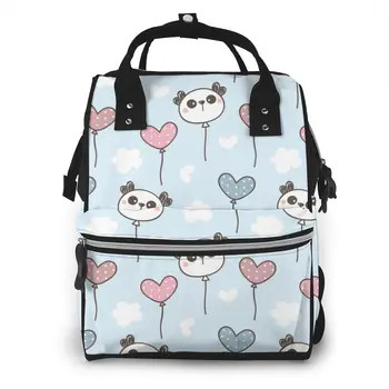 

Mummy Maternity Nappy Bag Cute Cartoon Panda Face And Balloon Large Capacity Nappy Bag Travel Backpack Nursing Bag for Baby Care