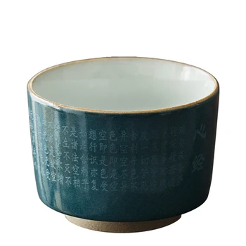 

Chinese Traditional Tea Cups Pigmented Porcelain Green Retro Teacups Small Reusable Giftbox Tazas De Te Kitchen Supplies EB50CB