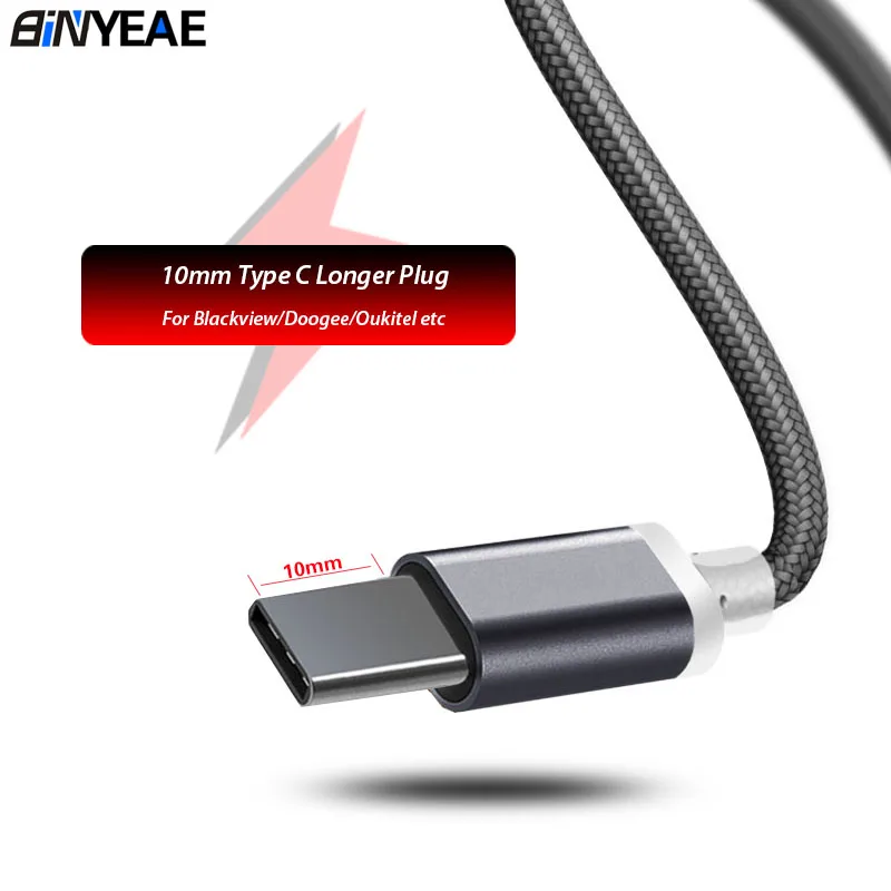 Кабель USB Type C длиной 10 мм кабель с функцией быстрой зарядки для Blackview BV9900 BV9600 A80 Pro