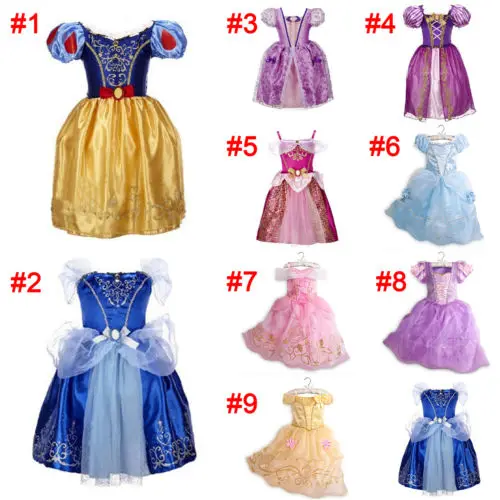 

Girls Fairytale Princess Dress Kids Fancy Costume Dresses Outfit 2-10 Years 2019 halloween dress for girl