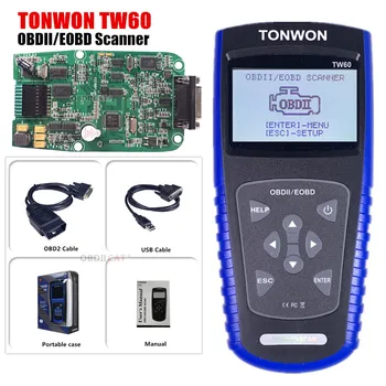 

New Arrival TONWON TW60 full OBDII/EOBD Diagnostic Works On Most OBDII Compliant USA Vehicle OBD2 Scanner Tool Since 1996