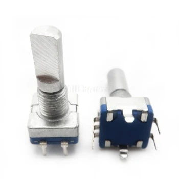 

5pcs/lot Half axis rotary encoder,handle length 20mm code switch/ EC11 / digital potentiometer with switch 5Pin In Stock
