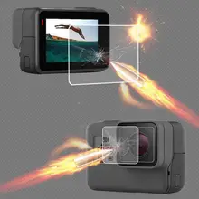 Защитное покрытие из закаленного стекла чехол объектива ЖК-дисплей Экран Защита Для GoPro экшн-камеры Go pro Hero5 Hero6 Hero7 Hero 5/6/7 черный Камера