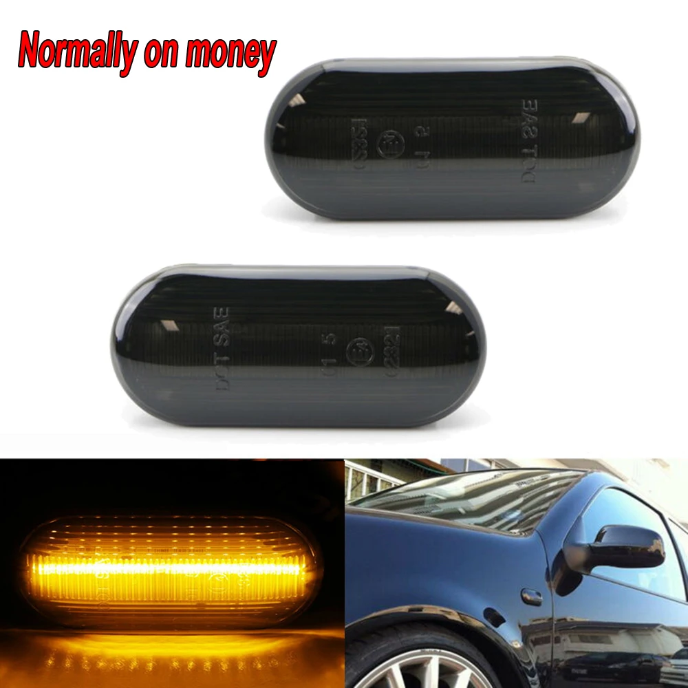 Дымчатые линзы габаритные огни 6000k для Ford Charlon Passat 2 шт поворотник - Цвет: Constantly Bright