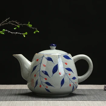 

900ml Traditional Chinese Retro High-capacity Handpainted Handmade Porcelain Teapot China Ceramic Tea Pot