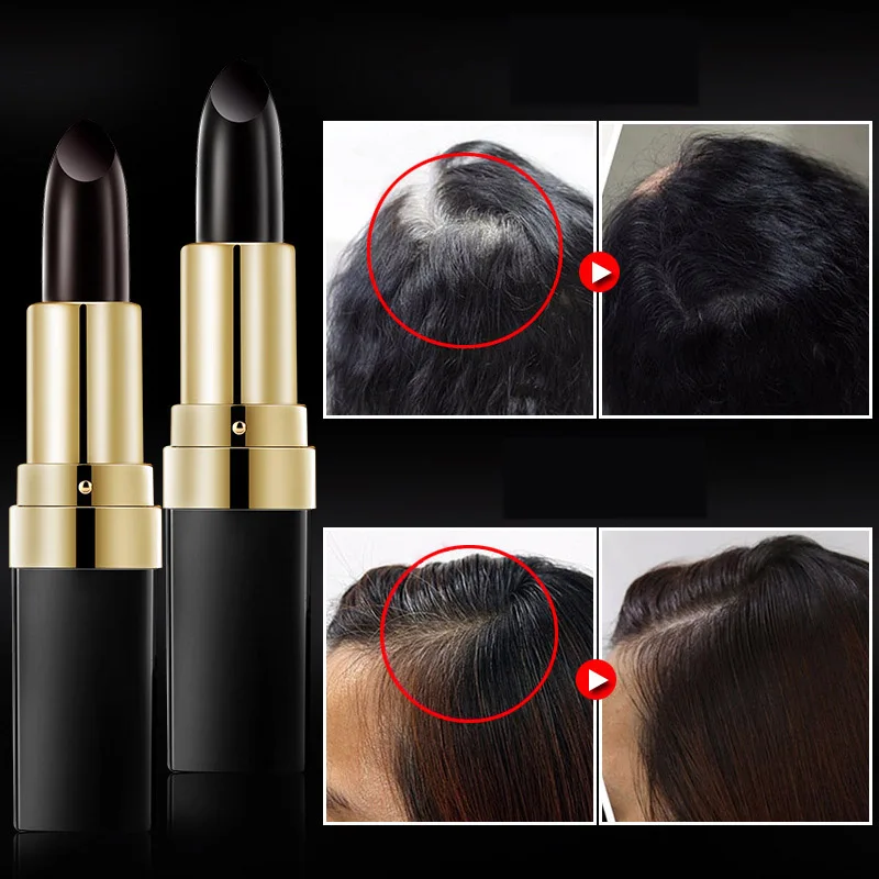 Одноразовая краска для волос мгновенное серое покрытие корня цвет волос изменить крем-палку временное покрытие белый цвет волос краситель черный