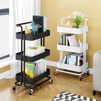 

Trolley rack Kitchen organizer rack multi layer movable baby storage rack with pulley bathroom shelf kitchen household items