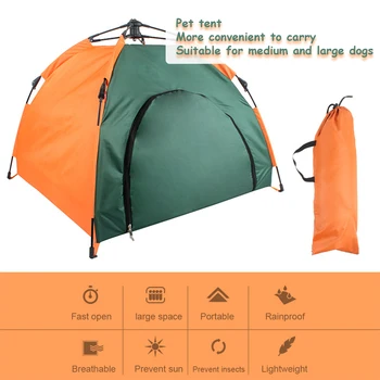

Pet Tents Portable Folding Dog House Rainproof Waterproof Dogs Cats Bed Pet Houses for Travelling Camping Pet Accessories