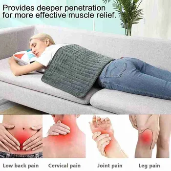 

76x40cm Physiotherapy Heating Pad For Shoulder Neck Back Spine Leg Pain Relief Winter Warmer 6 Level Electric Blanket EU/US/UK