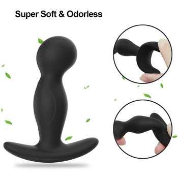 Combination Sex Toy Silicone Prostate Massager Anal Plug with G Spot Bullet Vibrator Butt Plug Adult Toys for Woman Man Gay 2