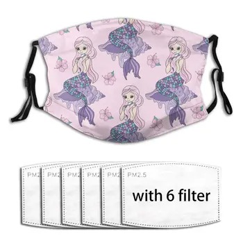 

Anti Haze Sea Pattern Mermaid Windproof Breathable Unisex Cosplay Party Outdoor Cool Mouth Cover Mask