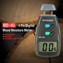 MD-4G, 4 штифта, измеритель влажности древесины, цифровой ЖК-дисплей, Измеритель Влажности Зерна почвы, измеритель влажности древесины, Medidor de umidade vochtmeter, бетон