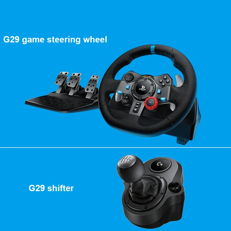 inkompetence Australien Nogen som helst Logitech G29 Driving Force Racing Leather Cover Wheel And Stainless Steel  Paddle Shifters, Adjustable Floor Pedals - Mice & Keyboards Accessories -  AliExpress