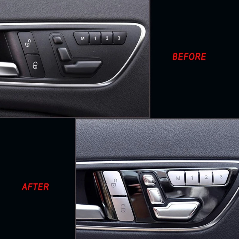 Для Benz E C-class W212 218 CLS GL seat adjusty Кнопка памяти декоративная кнопка регулировки переключатель авто автомобильный аксессуар наклейка