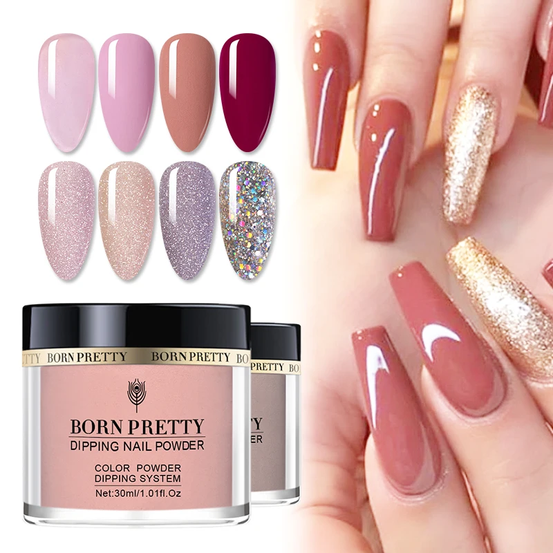 

BORN PRETTY 30ml Shinning Dipping Nail Powder Nail Color No Lamp Cure Natural Dry Nail Pigment Dust Dip Nail Power Decor