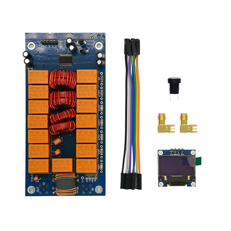 Finished/Assembled ATU-100 Automatic Antenna Tuner Board 1.8-50MHz 100W by N7DDC 7x7 with 0.96&rdquo; OLED Display