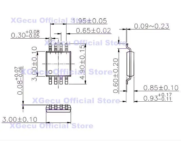 Тестовое гнездо MSOP8 к DIP IC программатор адаптер/конвертер для TL866A TL866CS TL866II PLUS или
