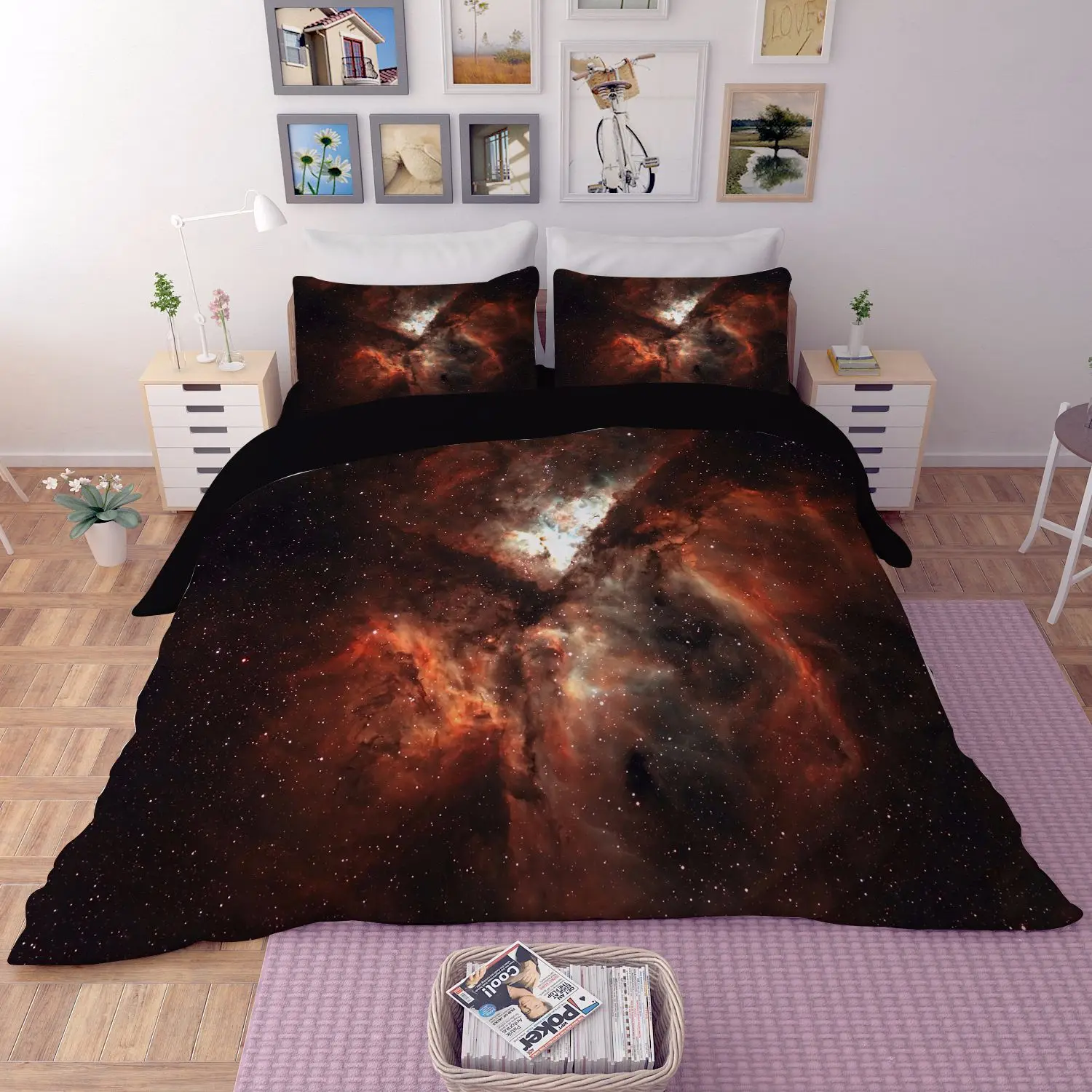 3d Galaxy Print Bedding Set Duvet Covers Pillowcases One Piece Comforter Bedding Sets Bedclothes Bed Linen 