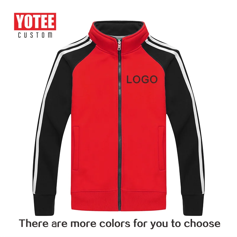 YOTEE autumn and winter thickening high quality stand collar zipper sweater jacket personal company group custom LOGO custo