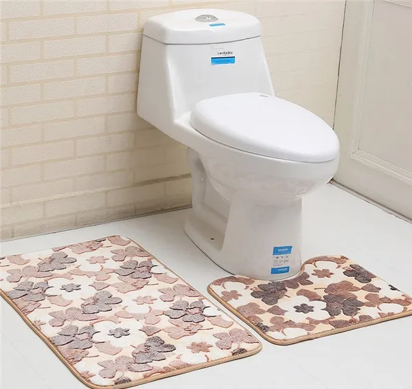 Maple Leaf 2 шт 40*50+ 50*80 см Набор ковриков для ванной из кораллового флиса коврик для ванной с эффектом памяти набор ковриков для туалета нескользящий ковер для ванной комнаты - Цвет: Maple Leaf