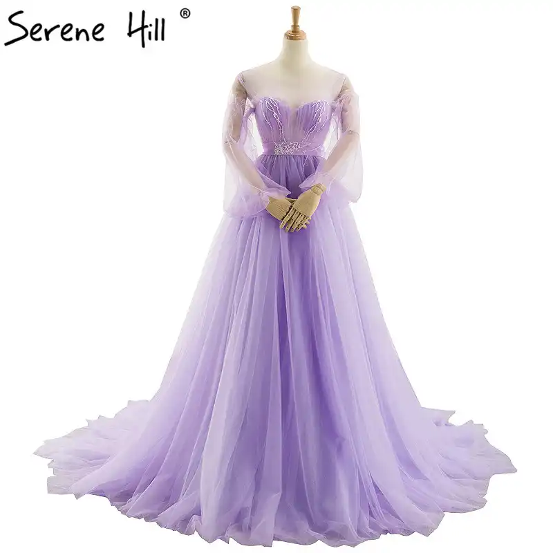 purple tulle wedding dress
