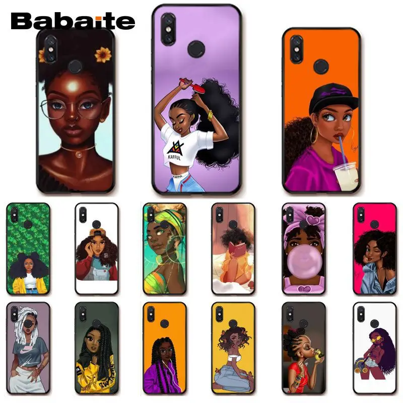 Чехол для телефона Babaite Beauty Afro Puffs Black Girl Xiaomi mi5 6 A1 A2 Lite Mi9 9SE mi8lite 8explorer Pocophone F1 |