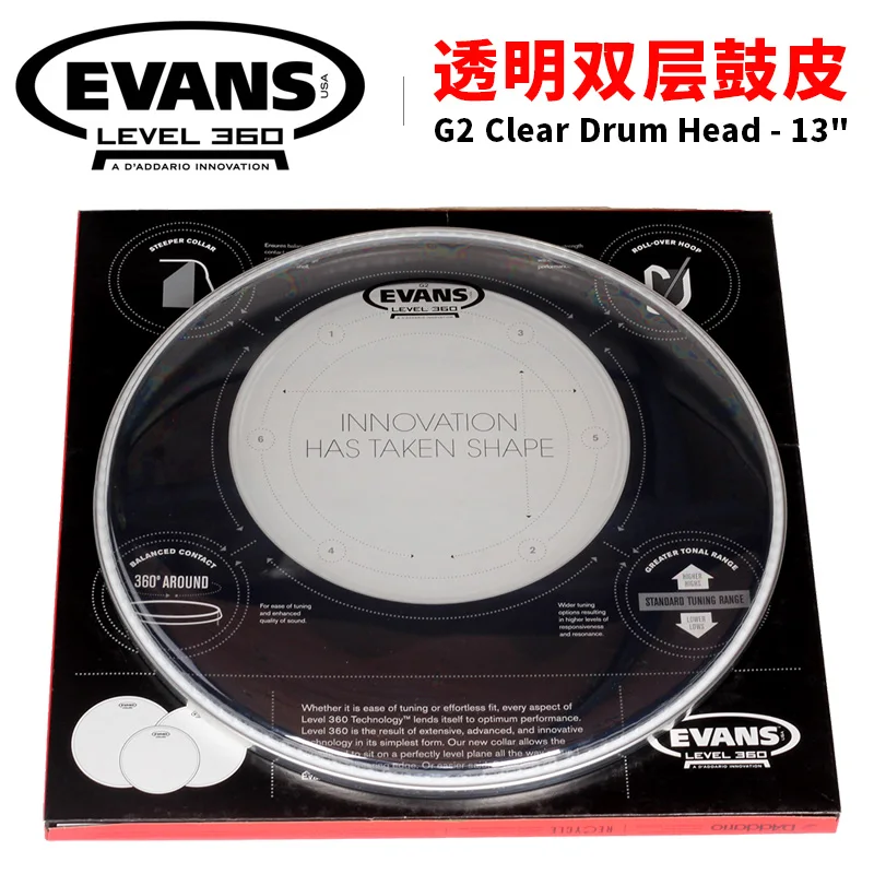 

D'addario Evans 13" Genera G2 Clear Tom Head (TT13G2) Batter Drumhead