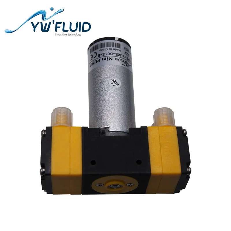 YWfluid YW05 B DC 12V/24V Максимальный расход 1200 мл/мин. микро диафрагменный компрессор