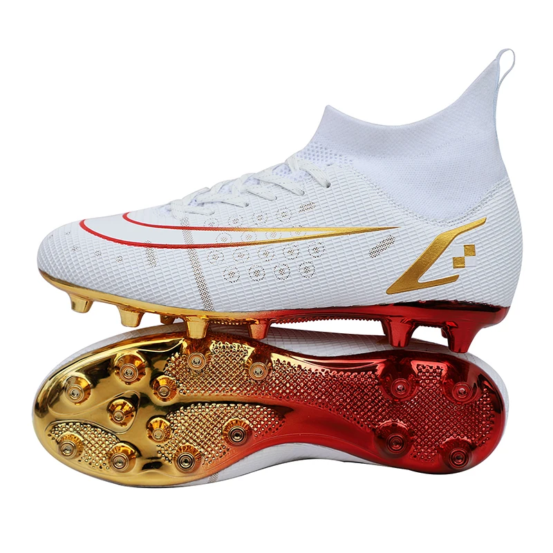 Wit Gouden Voetbal Laarzen Maat 33 45 Mannelijke Voetbal Schoenen Outdoor Bezaaid Comfortabele Cleats Voetbal Man Professionele| Voetbalschoenen| - AliExpress