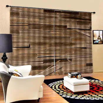 

Brown curtains woods curtain Drapes Living room Bedroom Decor 2 Panels HooksWindow Curtains Blackout curtain
