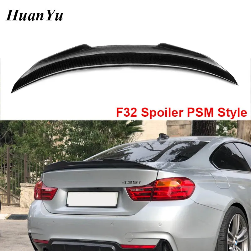 

F32 PSM Rear Spoiler Wings for BMW 4 Series Carbon Fiber Add-on type 2-door Coupe Trunk Spoiler Duck Lips 420i 430i 435i 2014+